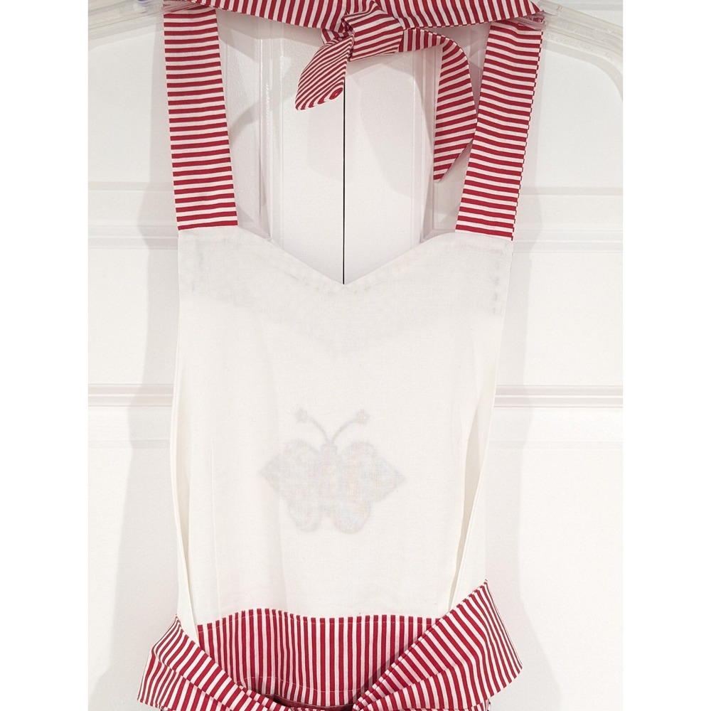 Stitchy Pixie Apron 50s Retro Homemaker Americana Cotton Patriotic 4th of July - Picture 8 of 13